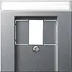 Gira 087626 centraalplaat USB met tekstkader Systeem 55 aluminium mat