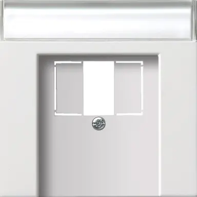 Gira 0876112 centraalplaat USB met tekstkader F100 wit glans