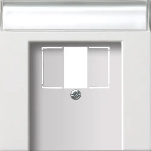 Gira 0876112 centraalplaat USB met tekstkader F100 wit glans