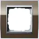 Gira 0211766 afdekraam 1-voudig Event Clear bruin glans/aluminium mat