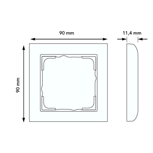 Gira 0211766 afdekraam 1-voudig Event Clear bruin glans/aluminium mat