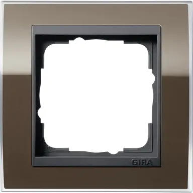 Gira 0211768 afdekraam 1-voudig Event Clear bruin glans/antraciet mat