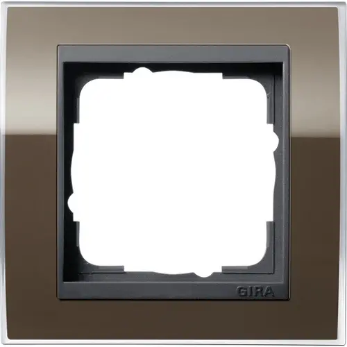 Gira 0211768 afdekraam 1-voudig Event Clear bruin glans/antraciet mat