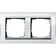 Gira 0212726 afdekraam 2-voudig Event Clear wit glans/aluminium mat