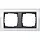 Gira 0212728 afdekraam 2-voudig Event Clear wit glans/antraciet mat
