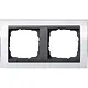 Gira 0212728 afdekraam 2-voudig Event Clear wit glans/antraciet mat