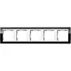 Gira 0215733 afdekraam 5-voudig Event Clear zwart glans/wit glans