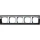 Gira 0215736 afdekraam 5-voudig Event Clear zwart glans/aluminium mat