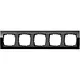 Gira 0215738 afdekraam 5-voudig Event Clear zwart glans/antraciet mat
