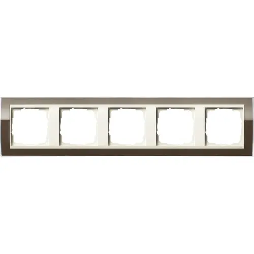 Gira 0215761 afdekraam 5-voudig Event Clear bruin glans/creme glans