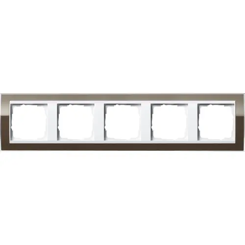 Gira 0215763 afdekraam 5-voudig Event Clear bruin glans/wit glans