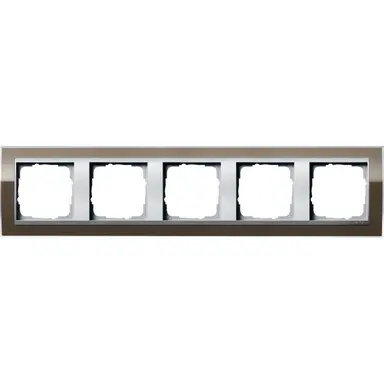 Gira 0215766 afdekraam 5-voudig Event Clear bruin glans/aluminium mat