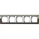 Gira 0215766 afdekraam 5-voudig Event Clear bruin glans/aluminium mat