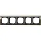 Gira 0215768 afdekraam 5-voudig Event Clear bruin glans/antraciet mat