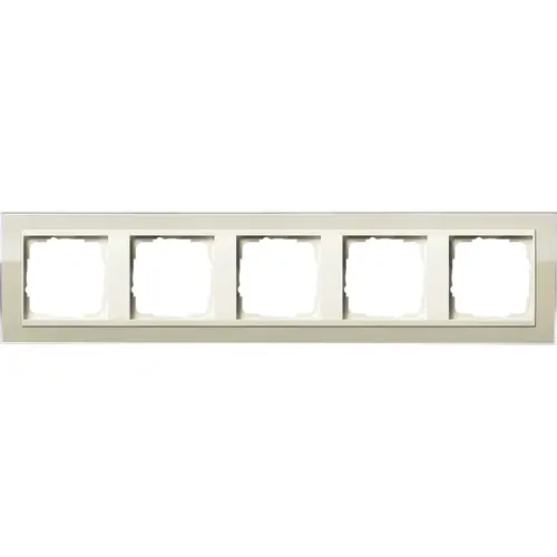Gira 0215771 afdekraam 5-voudig Event Clear zand glans/creme glans