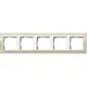 Gira 0215771 afdekraam 5-voudig Event Clear zand glans/creme glans