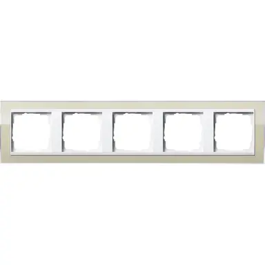 Gira 0215773 afdekraam 5-voudig Event Clear zand glans/wit glans