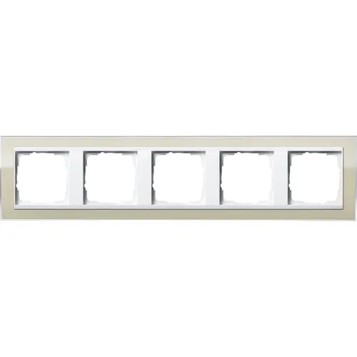 Gira 0215773 afdekraam 5-voudig Event Clear zand glans/wit glans
