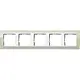 Gira 0215773 afdekraam 5-voudig Event Clear zand glans/wit glans