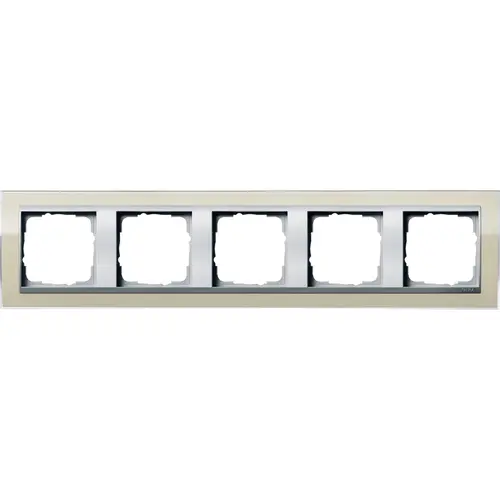 Gira 0215776 afdekraam 5-voudig Event Clear zand glans/aluminium mat