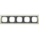 Gira 0215778 afdekraam 5-voudig Event Clear zand glans/antraciet mat