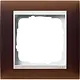 Gira 0211331 afdekraam 1-voudig Event Opaque donkerbruin mat/wit glans