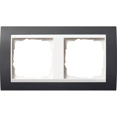 Gira 0212328 afdekraam 2-voudig Event antraciet mat/wit glans