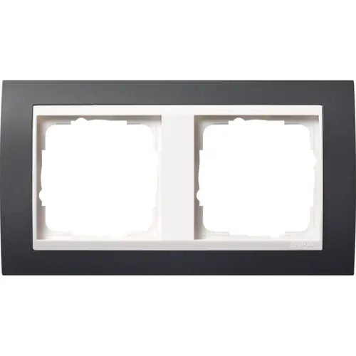 Gira 0212328 afdekraam 2-voudig Event antraciet mat/wit glans