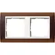 Gira 0212331 afdekraam 2-voudig Event Opaque donkerbruin mat/wit glans