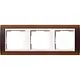 Gira 0213331 afdekraam 3-voudig Event Opaque donkerbruin mat/wit glans
