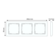 Gira 0213331 afdekraam 3-voudig Event Opaque donkerbruin mat/wit glans