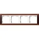 Gira 0214331 afdekraam 4-voudig Event Opaque donkerbruin mat/wit glans