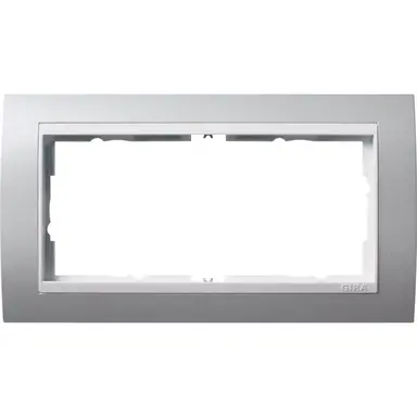 Gira 1002326 afdekraam 2-voudig Event aluminium mat/wit glans