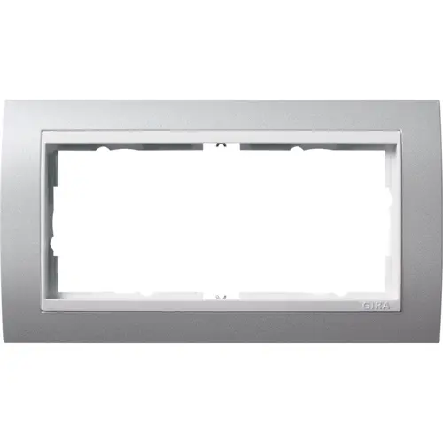Gira 1002326 afdekraam 2-voudig Event aluminium mat/wit glans