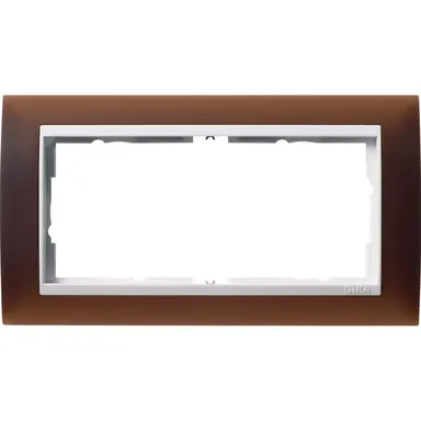 Gira 1002331 afdekraam 2-voudig Event Opaque donkerbruin mat/wit glans