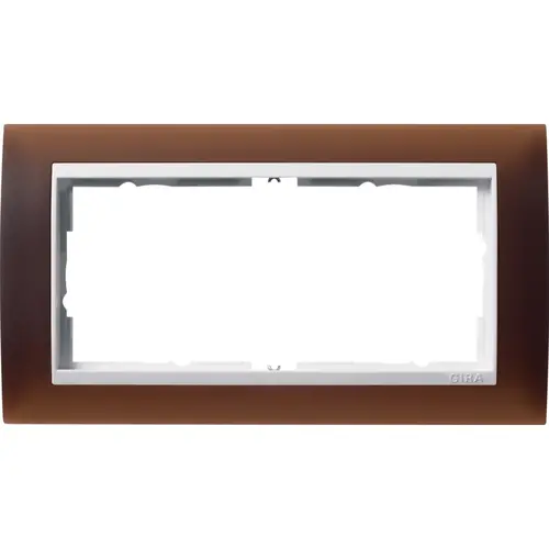 Gira 1002331 afdekraam 2-voudig Event Opaque donkerbruin mat/wit glans