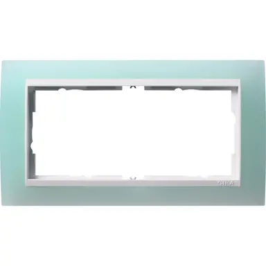 Gira 1002395 afdekraam 2-voudig Event Opaque mint mat/wit glans
