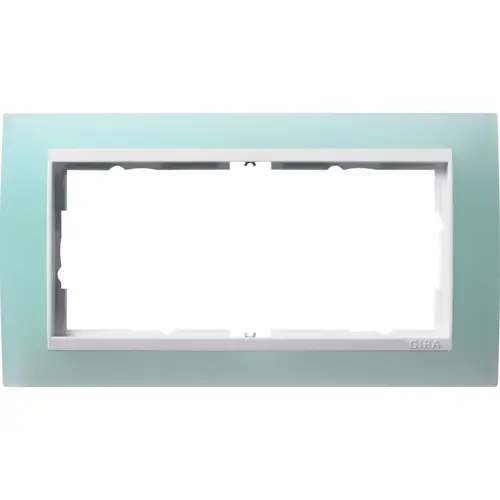 Gira 1002395 afdekraam 2-voudig Event Opaque mint mat/wit glans