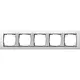 Gira 0215806 afdekraam 5-voudig Event wit glans/aluminium mat