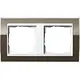 Gira 0212763 afdekraam 2-voudig Event Clear bruin glans/wit glans
