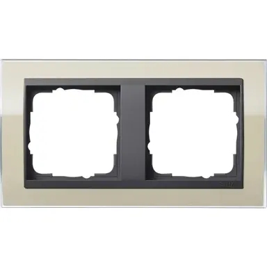 Gira 0212778 afdekraam 2-voudig Event Clear zand glans/antraciet mat