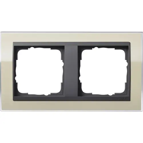 Gira 0212778 afdekraam 2-voudig Event Clear zand glans/antraciet mat