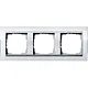 Gira 0213726 afdekraam 3-voudig Event Clear wit glans/aluminium mat