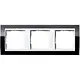 Gira 0213733 afdekraam 3-voudig Event Clear zwart glans/wit glans