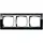 Gira 0213736 afdekraam 3-voudig Event Clear zwart glans/aluminium mat