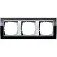 Gira 0213736 afdekraam 3-voudig Event Clear zwart glans/aluminium mat