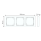 Gira 0213736 afdekraam 3-voudig Event Clear zwart glans/aluminium mat