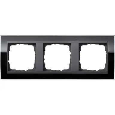 Gira 0213738 afdekraam 3-voudig Event Clear zwart glans/antraciet mat