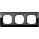 Gira 0213738 afdekraam 3-voudig Event Clear zwart glans/antraciet mat