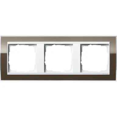 Gira 0213763 afdekraam 3-voudig Event Clear bruin glans/wit glans